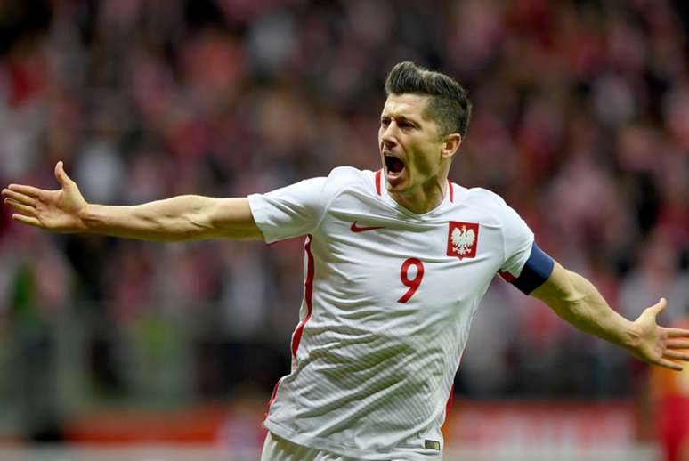 Maior artilheiro da história da seleção polonesa, Lewandowski ainda não marcou gol nesta edição do Mundial (Foto: JANEK SKARZYNSKI / AFP)
