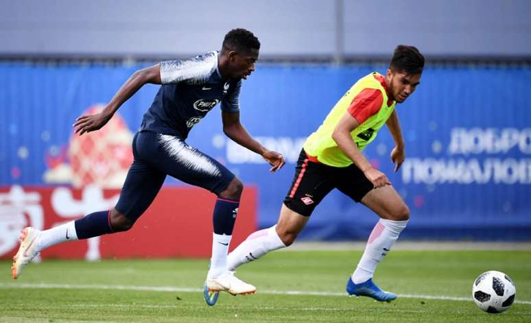 Treinamento da França (Foto: AFP/FRANCK FIFE)