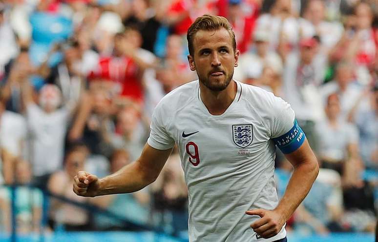 Kane comemora gol da Inglaterra
 24/6/2018       REUTERS/Carlos Barria