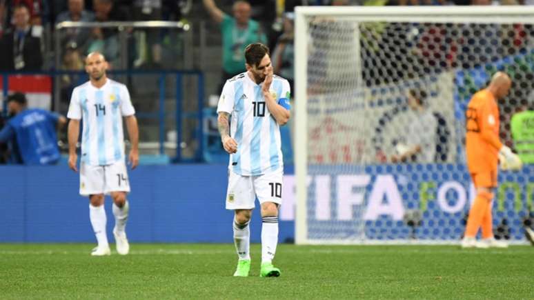 Capitão e astro argentino comemora aniversário sob intensa pressão no Mundial da Rússia (DIMITAR DILKOFF/AFP)