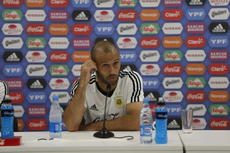 Mascherano durante sua entrevista coletiva neste domingo - FOTO: AFA