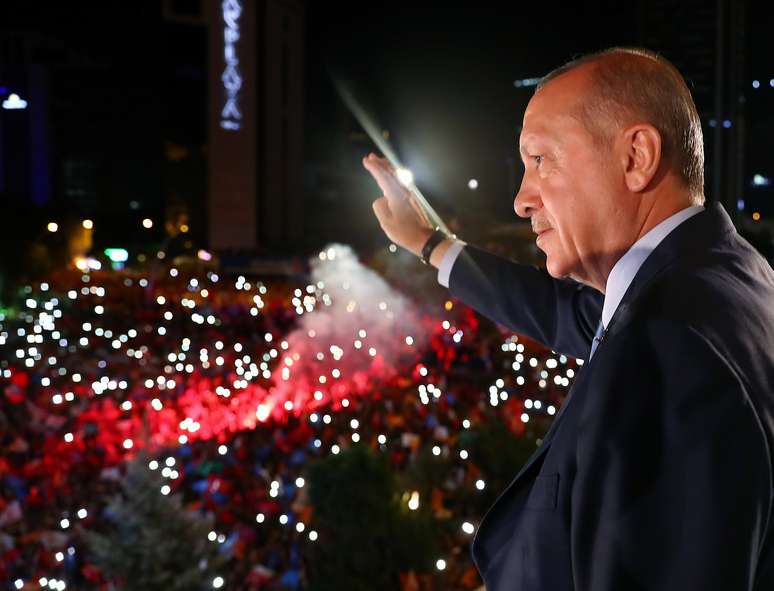 Presidente turco reeleito, Tayyip Erdogan 25/06/2018 Kayhan Ozer/Palácio Presidencial/Divulgação via REUTERS