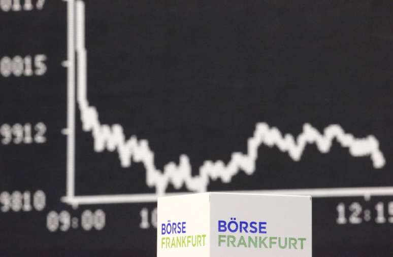 Telão com cotação na bolsa de Frankfurt 07/01/2016 REUTERS/Kai Pfaffenbach