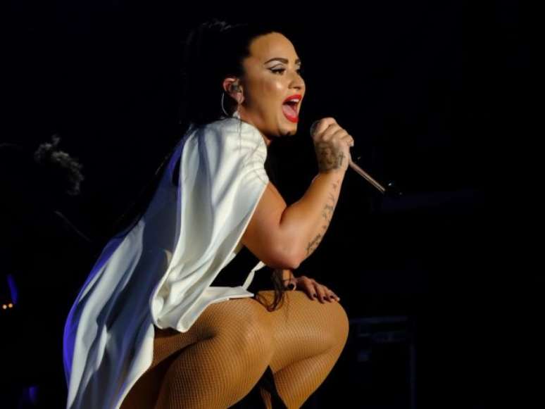 Demi Lovato no palco do Rock in Rio Lisboa