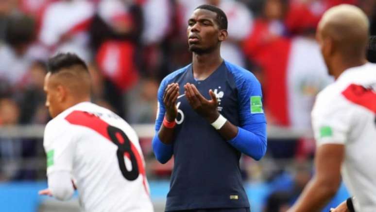 Pogba durante o jogo França x Peru