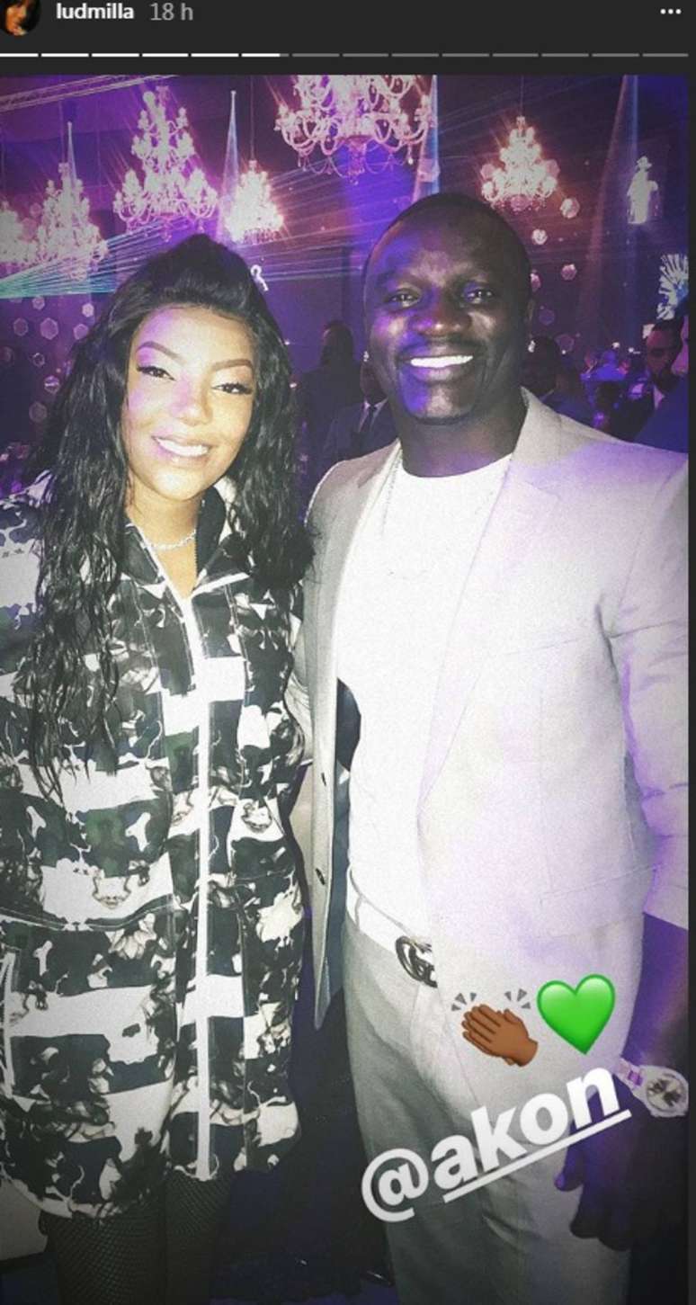 Ludmilla e o cantor Akon