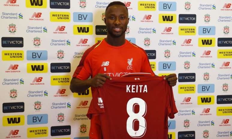 Keita é apresentado oficialmente no Liverpool (Foto: Divulgação)