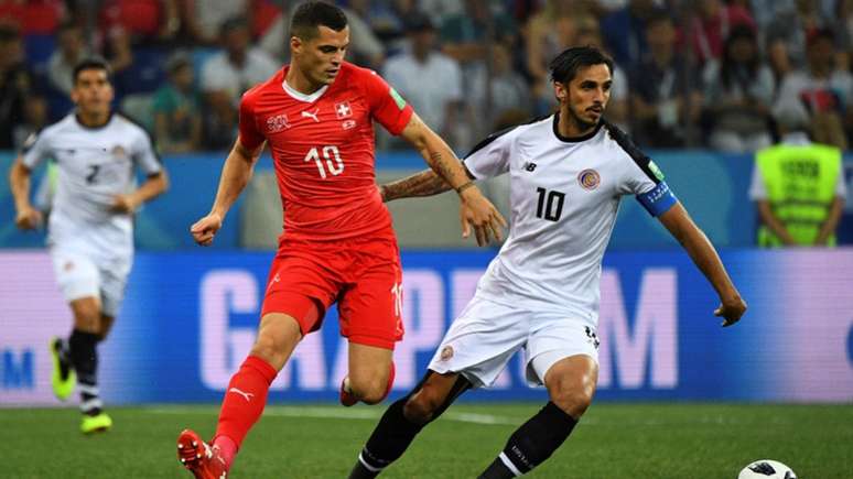 Empate em 2 a 2 fez justiça ao bom jogo entre Suíça e Costa Rica, pelo Grupo E da Copa do Mundo (Foto: AFP)