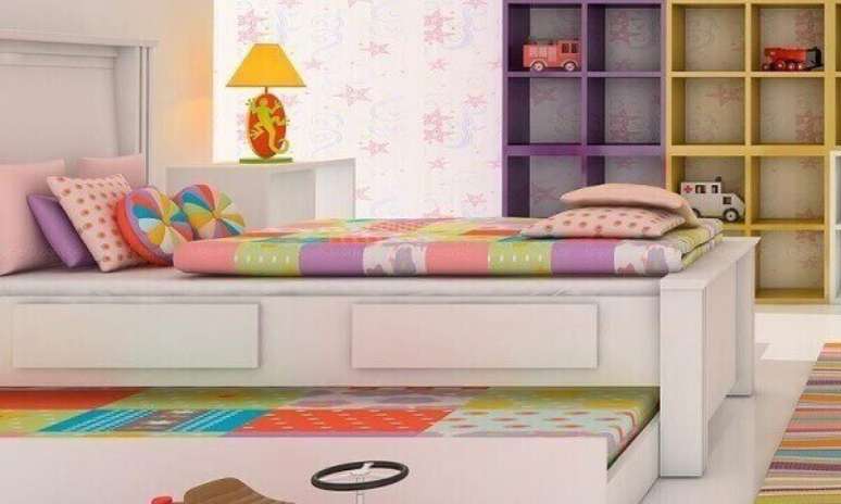 14 &ndash; Bicama infantil com gavetas.