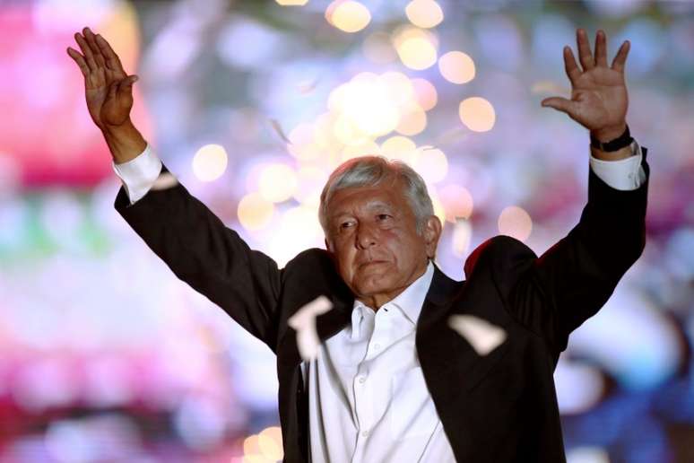 Candidato presidencial de esquerda Andrés Manuel López Obrador durante evento na Cidade do México 27/06/2018 REUTERS/Edgard Garrido