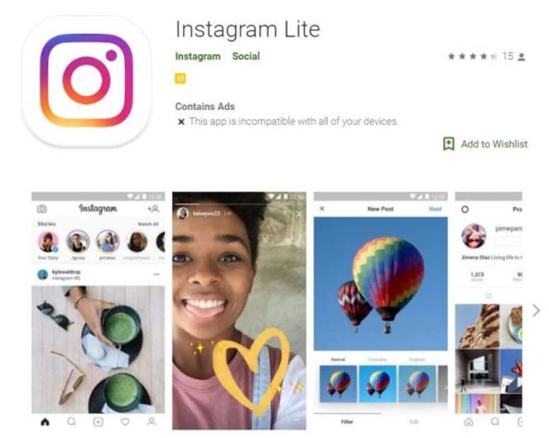 Vers&atilde;o mais leve do Instagram traz quase todos os recursos, mas exigindo bem menos (Foto: Reprodu&ccedil;&atilde;o/Felipe Demartini)