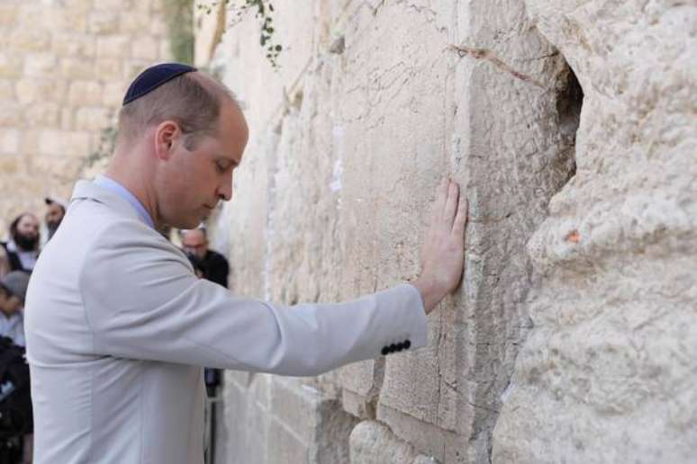 William visita Muro das Lamentações