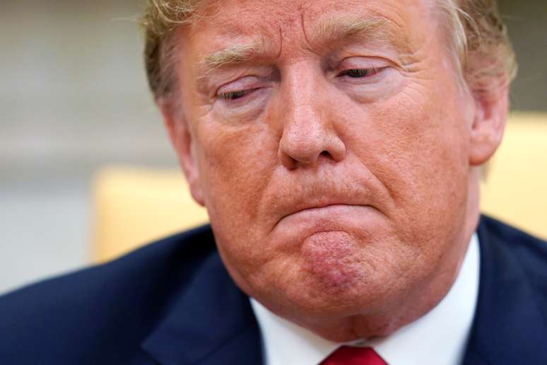 Presidente dos Estados Unidos, Donald Trump, fala com rep&oacute;rteres na Casa Branca em Washington 27/06/2018  REUTERS/Jonathan Ernst 