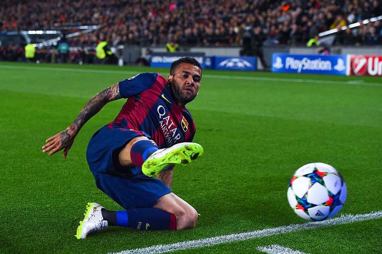 O lateral Daniel Alves, em 2015, quando ainda era jogador do Barcelona