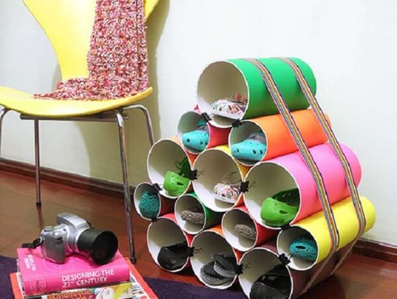 29 &ndash; Modelo de sapateira em cano de PVC.