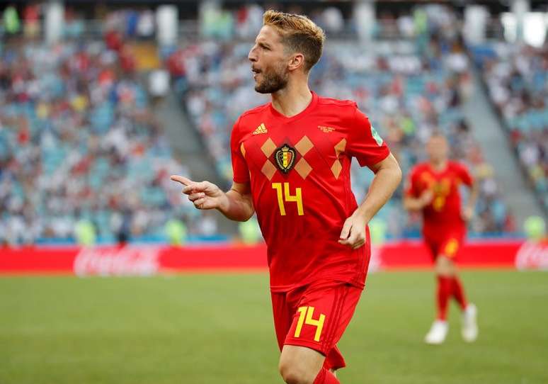 Mertens comemora gol marcado contra o Panamá 18/06/2018   REUTERS/Francois Lenoir