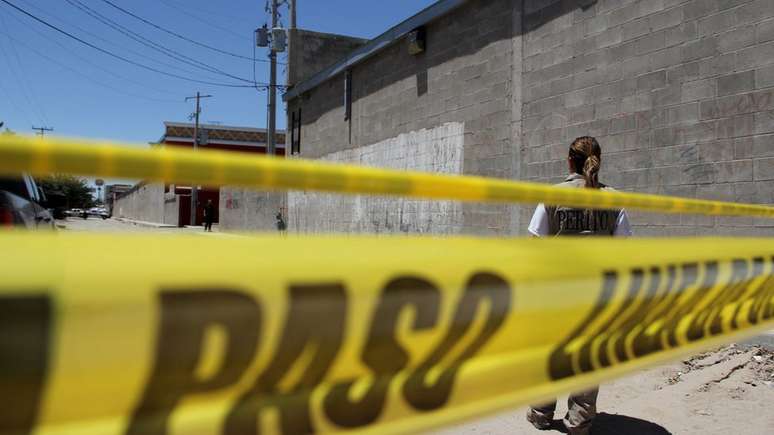Cena de crime em Ciudad Juárez, em 23 de junho; violência política cresceu muito além da própria violência cotidiana