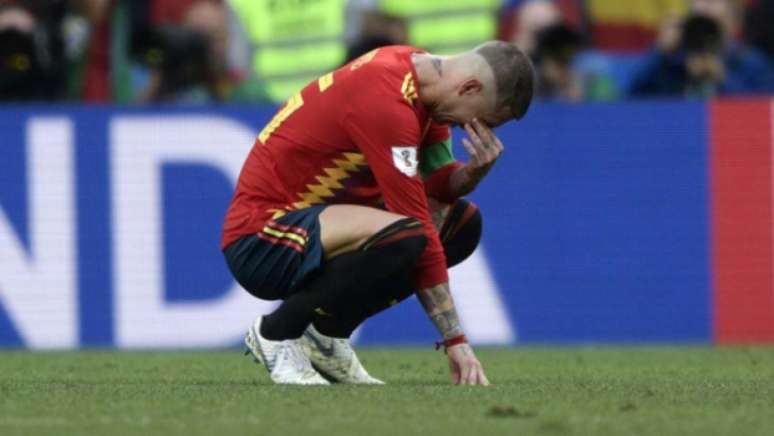 Sergio Ramos foi o capitão da Espanha na partida contra a Rússia; veja na galeria as fotos da partida