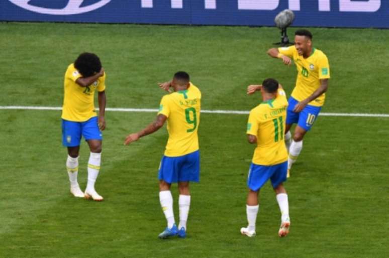 O Brasil derrotou o México e avançou para as quartas de final (Foto: SAEED KHAN / AFP)