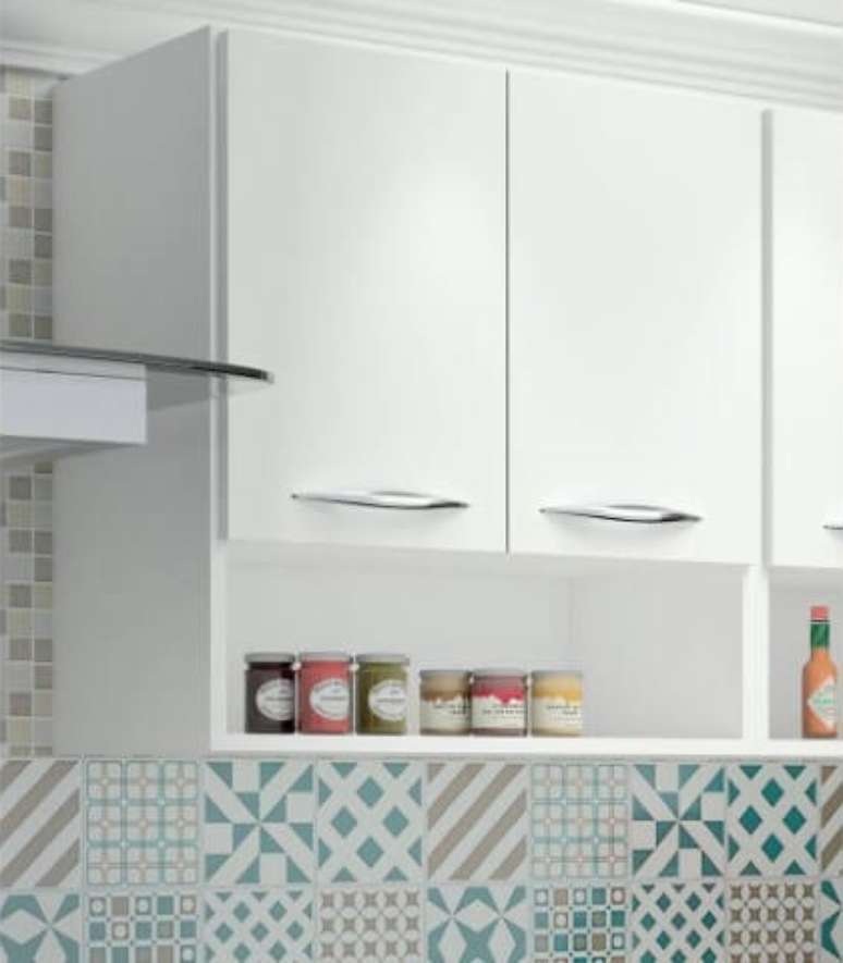 20. Arm&aacute;rio a&eacute;reo na cozinha