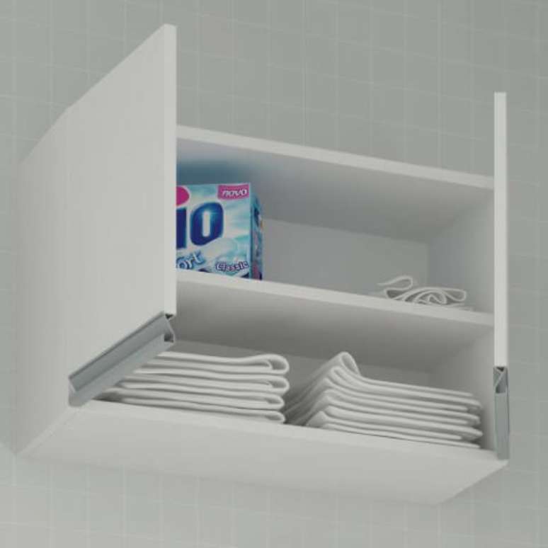 21. Arm&aacute;rio a&eacute;reo na lavanderia