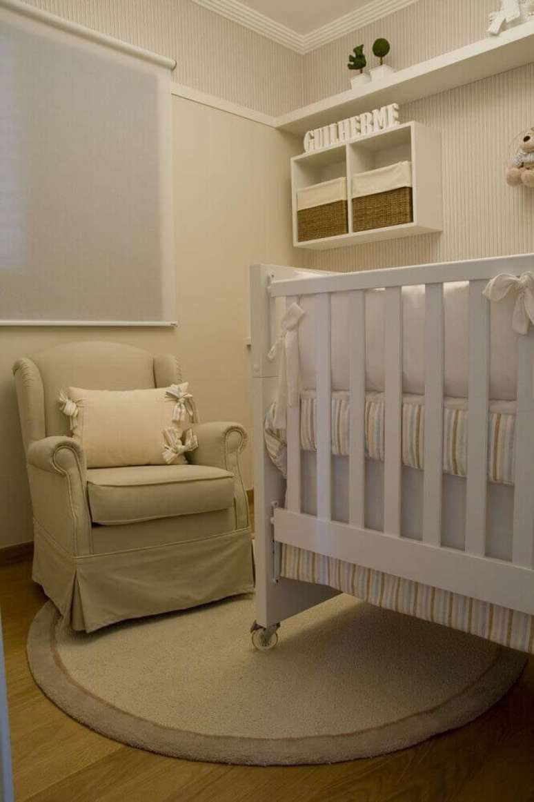 6. Alguns modelos de nichos para quarto de bebê são excelentes para manter a organização do ambiente.