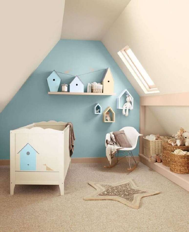 31. Modelos diferentes de nichos deixam o quarto de bebê ainda mais fofo e delicado