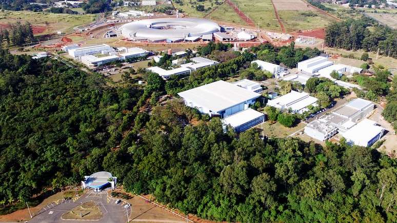 Imagem aérea do campus do Centro Nacional de Pesquisa em Energia e Materiais (CNPEM), em Campinas