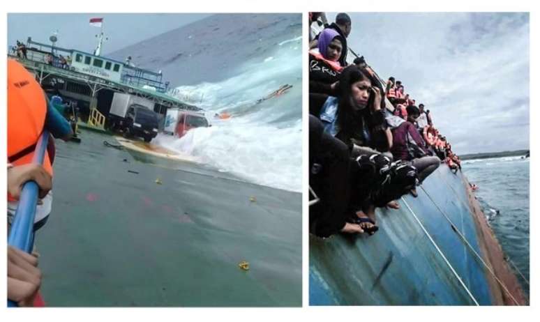 Fotos de naufrágio de balsa na Indonésia 03/07/2018 Antara Foto/Divulgação/RelawanBNPB/via Reuters