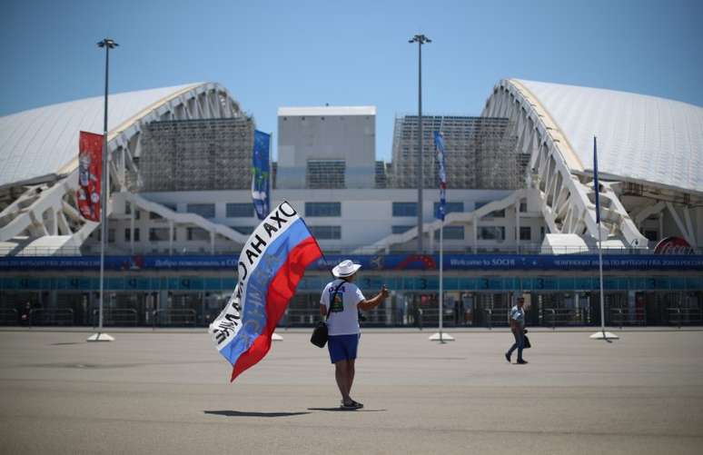 Vis&atilde;o geral do est&aacute;dio ol&iacute;mpico Fisht, em Sochi, na R&uacute;ssia 12/06/2018  REUTERS/Hannah Mckay 