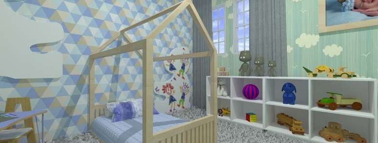 58. Quarto montessoriano com m&oacute;vel baixo. Projeto de Aline Oliveira