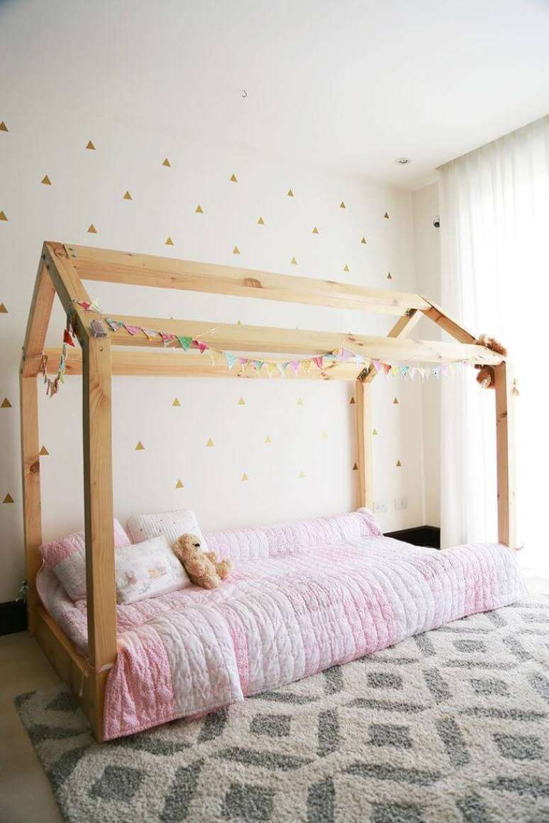 50 &ndash; A casinha de madeira &eacute; uma tend&ecirc;ncia em quartos montessorianos