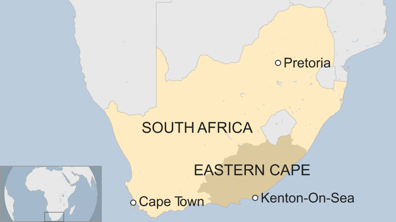 A Província de Eastern Cape, onde fica a cidade de Kenton-on-Sea