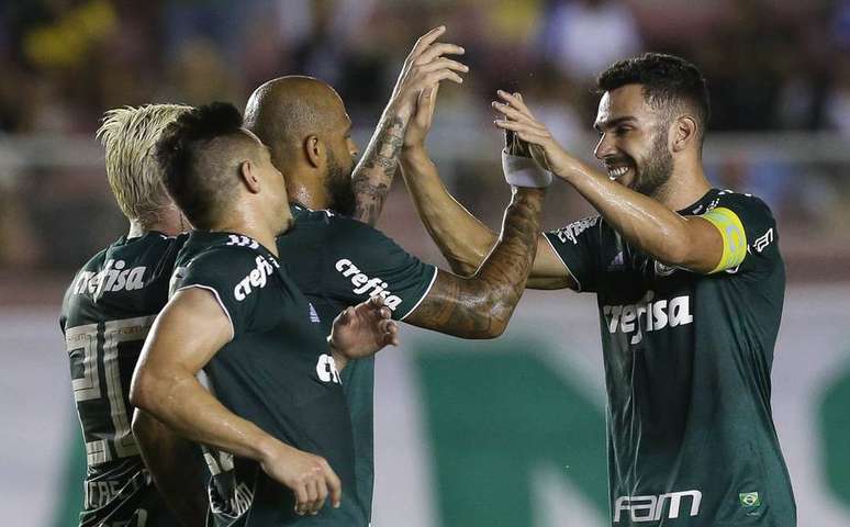 Bruno Henrique abriu o placar para o Palmeiras contra o Independiente Medellín, na Cidade do Panamá