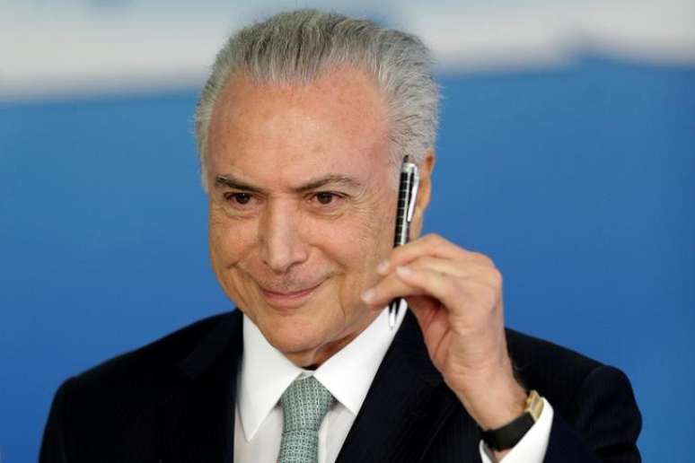 Presidente Michel Temer durante cerim&ocirc;nia em Bras&iacute;lia, Distrito Federal
