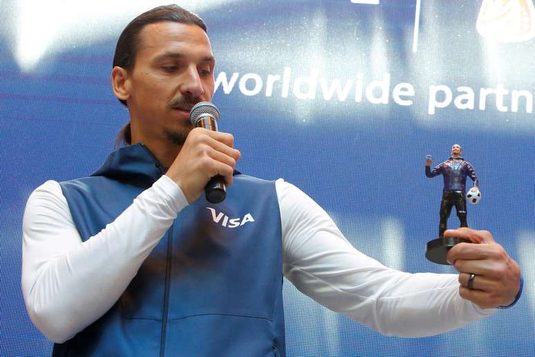 Atacante sueco Zlatan Ibrahimovic durante evento com a imprensa em Moscou 14/06/2018 REUTERS / Sergei Karpukhin