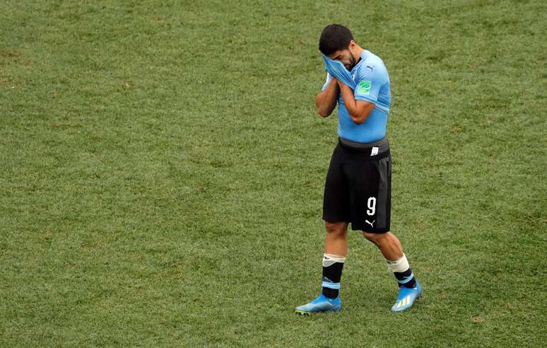 Luis Suárez lamenta a desclassificação de seu Uruguai