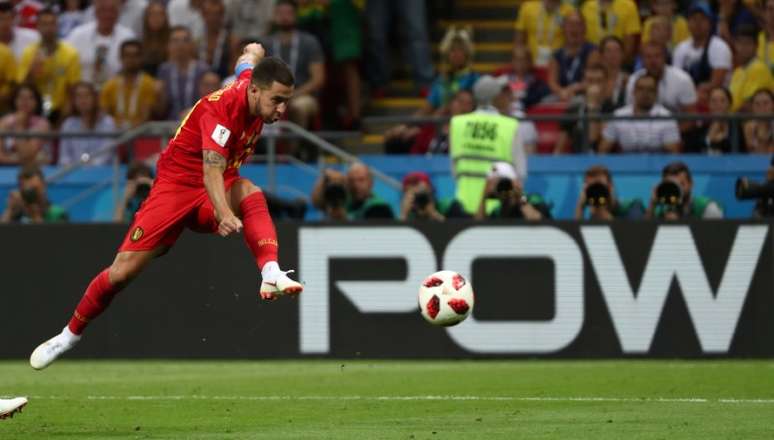 Eden Hazard, da B&eacute;lgica, durante partida contra o Brasil na Copa do Mundo
06/07/2018 REUTERS/Sergio Perez