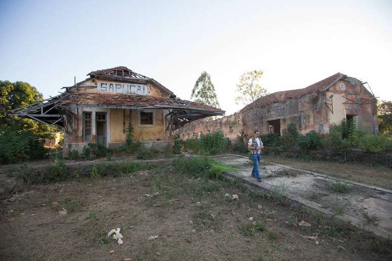 Estação de Sapucaí. Quando revolução eclodiu, o trem blindado foi a última composição paulista a chegar ao fim da linha 