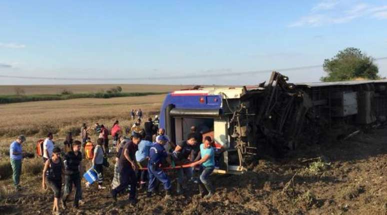 Acidente de trem em Tekirdag, no noroeste da Turquia