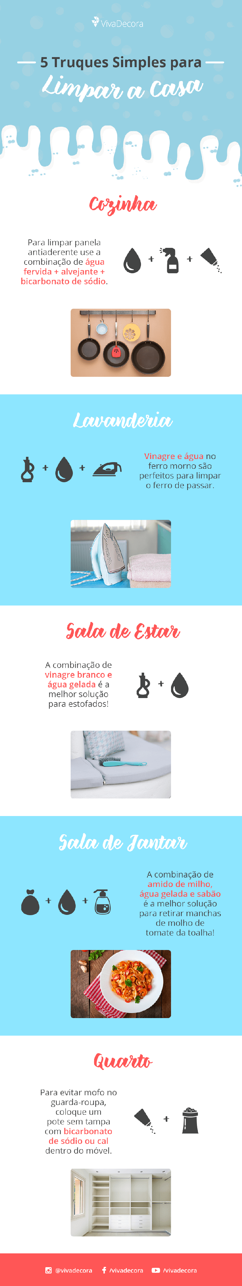 Infogr&aacute;fico &ndash; 5 truques simples para limpar a casa