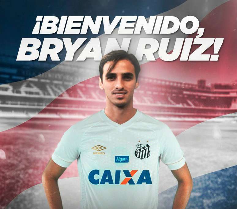 Bryan Ruiz ficará no Santos por duas temporadas.