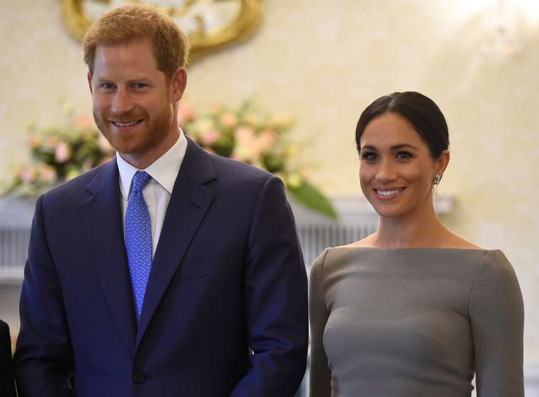 Príncipe Harry e a mulher, Meghan, durante visita a Dublin 11/07/2018  REUTERS/Clodagh Kilcoyne