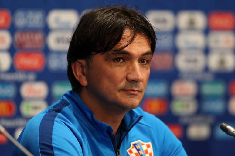 Técnico da Croácia, Zlatko Dalic, antes da partida de semifinal contra a Inglaterra