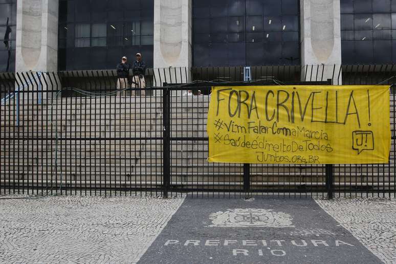 Prédio da Prefeitura do Rio recebe protesto nesta quarta-feira (11 de julho)