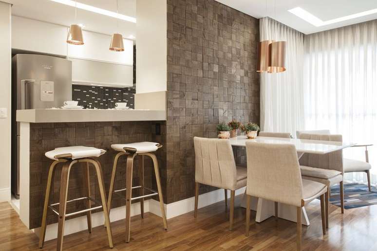 48. Banquetas para cozinha com um design elegante e diferenciado