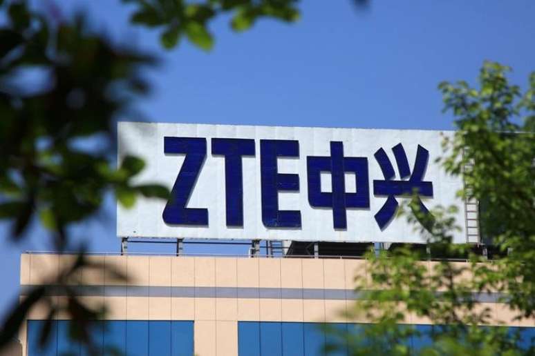 Logo da ZTE em pr&eacute;dio de Nanjing, China
19/04/2018 REUTERS/Stringer