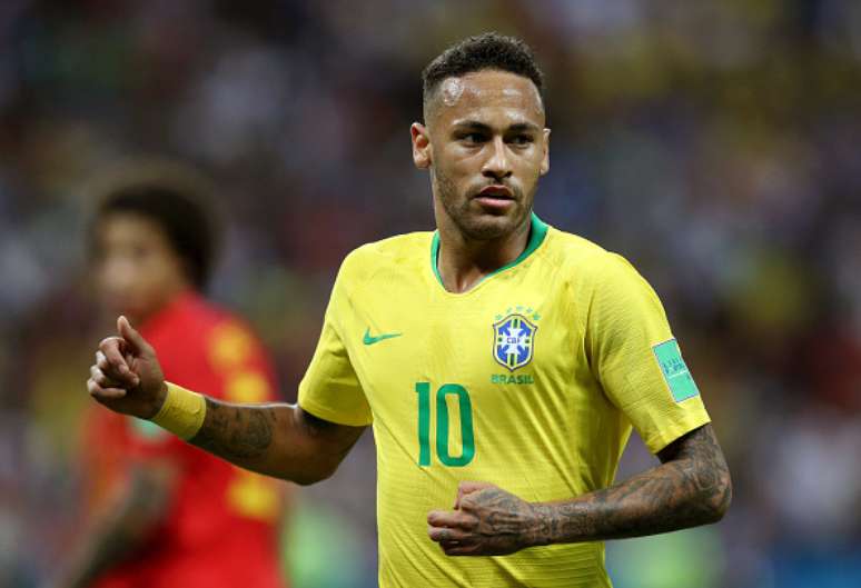 Neymar durante jogo Brasil x Bélgica pela Copa do Mundo