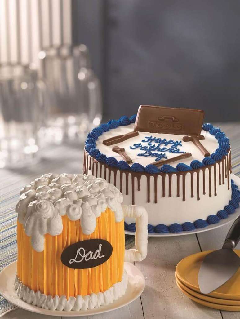 19. Para os filhos que tem dotes culin&aacute;rios, que tal investir em um lindo bolo para a sobremesa de dia dos pais