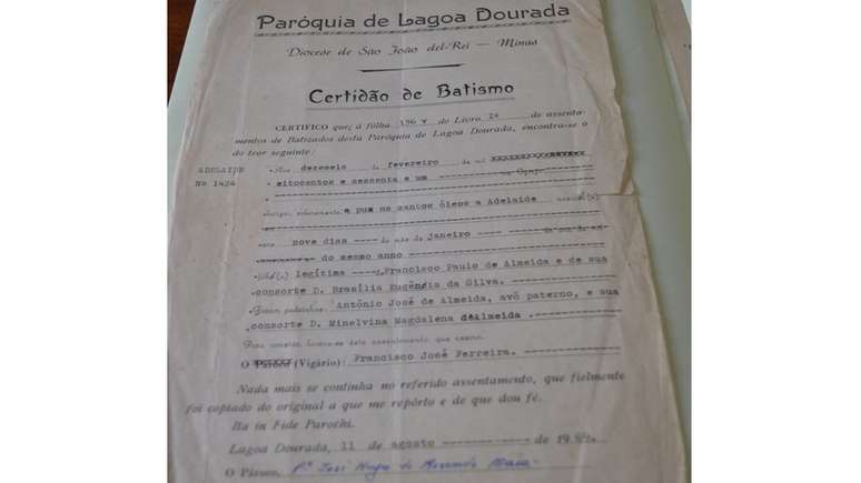 Certid&atilde;o de batismo de um dos 16 filhos do bar&atilde;o: Com a morte do sogro, ele assumiu os neg&oacute;cios e sua fortuna disparou